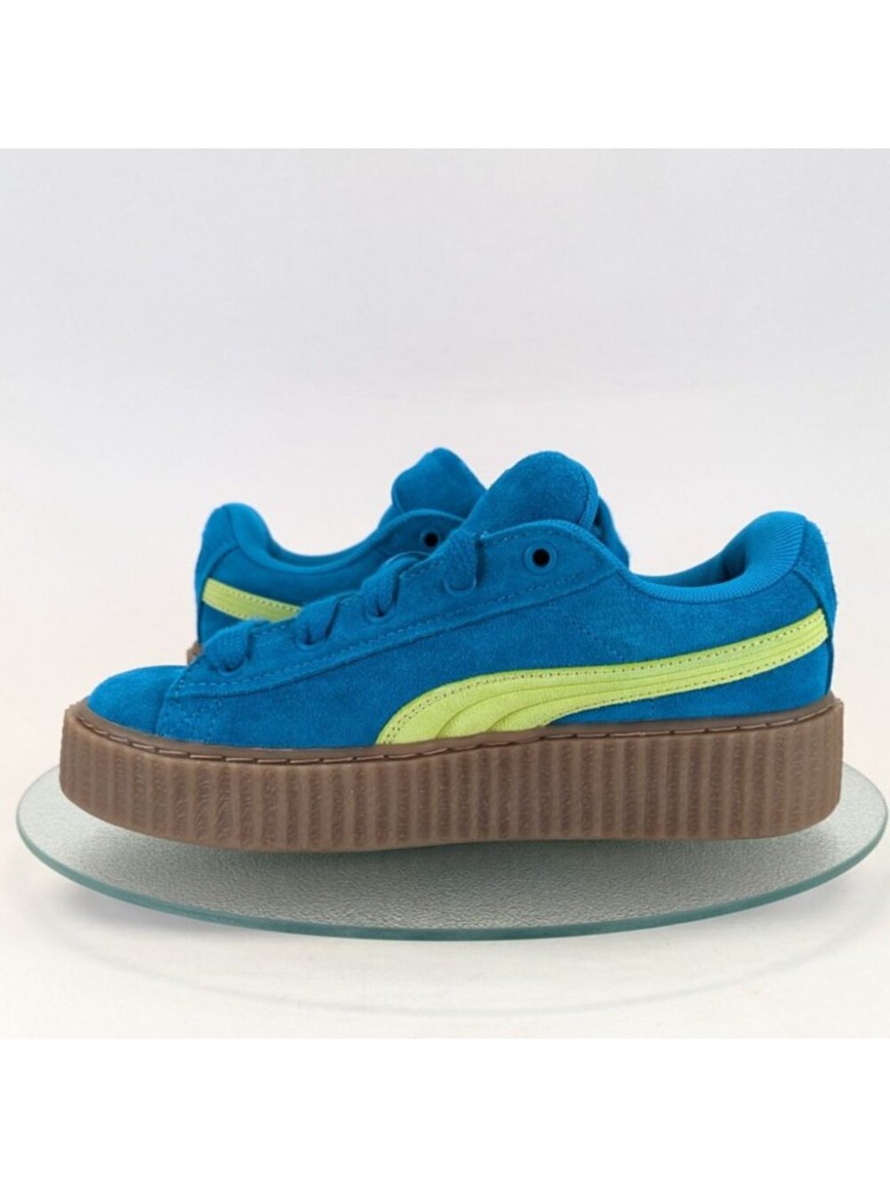 PUMA Fenty Creeper Phatty Womens 6.5 Speed Blue Lime Platform Sneakers Shoes - Picture 8 of 9